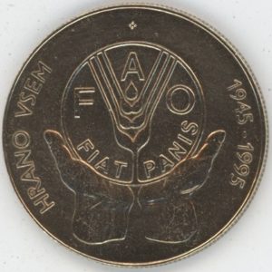 Slovénie 5 Tolarjev 1995 FAO (ss-vz)
