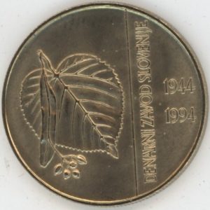 Slovénie 5 Tolarjev 1994 50 ans de la banque de slovène (vz)