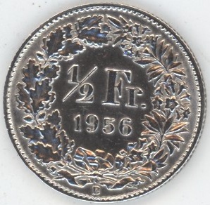 50 Centimes 1956 (ss+)