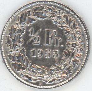 50 Centimes 1953 (ss+)
