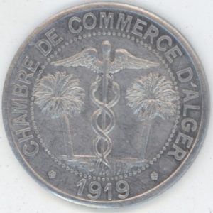 Algérie 10 Centimes 1919 Alger chambre de Commerce (unz)