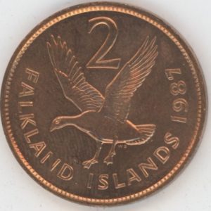Falkland Islands 2 Pence 1987 (vz)