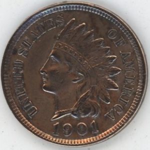 USA 1 Cent 1901 Indian Head (ss)