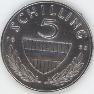 Autriche 5 Schilling 1963 (ss) en argent