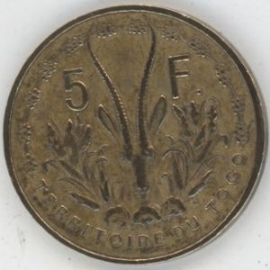 Togo 5 Francs 1956 Union Française (ss)