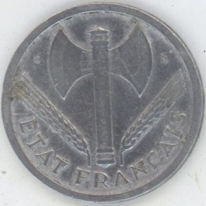 France 2 Francs 1944 C Francisque (ss)