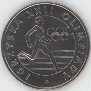 Pologne 20 Zlotych 1980 Jeux Olympiques de Moscou (ss-vz)