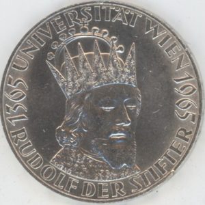 Autriche 50 Schilling 1965 Université de Vienne (ss-vz) en argent