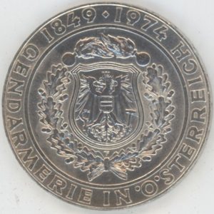 Autriche 50 Schilling 1974 Police (vz) en argent