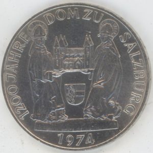 Autriche 50 Schilling 1974 Cathédrale de Salzburg (vz) en argent
