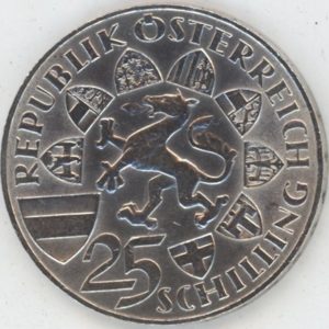 Autriche 25 Schilling 1959 Erzherzog Johann (ss) en argent