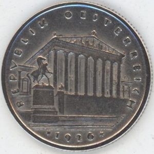 Autriche 1 Schilling 1926 (ss+) en argent