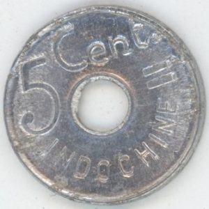 Indochine 5 Centimes 1943 État Français (ss+)