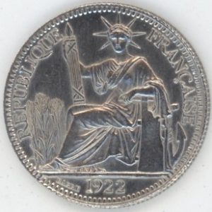 Indochine 10 Centimes 1922 A (vz) en argent