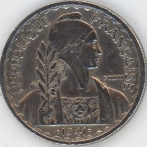 Indochine Française 20 Centimes 1941 S non magnétique (ss+)