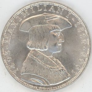 Autriche 50 Schilling 1969 Maximilian I (vz) en argent