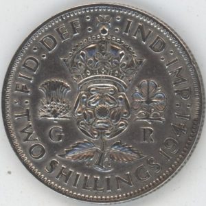 Grande-Bretagne 1 Florin 1941 George VI (ss) en argent