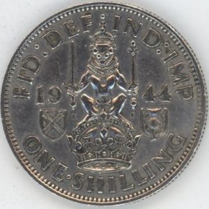 Grande-Bretagne Shilling 1944 George VI “Scottish crest” (ss) en argent