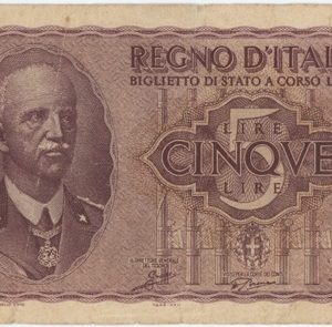 Italie 5 Lire 1944 Impero