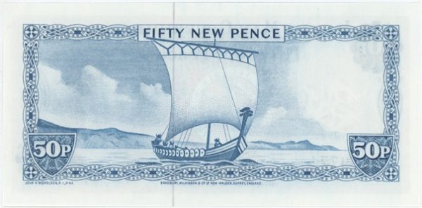 Isle Of Man 50 New Pence ND (1979) Neuf – Image 2