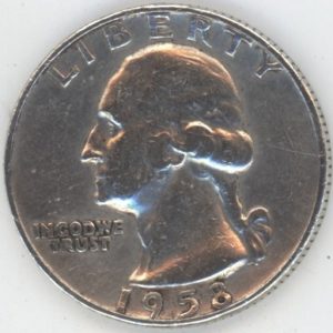 USA Washington Quarter Dollar 1958 D (ss) en argent