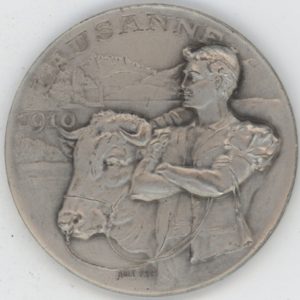 Médaille VIII Exposition Suisse D'Agriculture Lausanne 1910 (vz) en argent