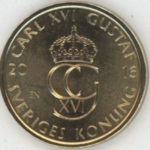 Suède 5 Kronor 2016 Carl XVI Gustaf (vz)