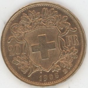Vreneli 20 Francs OR 1903 (vz)