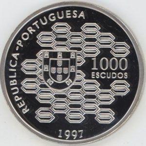 Portugal 1000 Escudos 1997 Crédit public (vz-unz) en argent