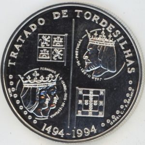 Portugal 200 Escudos 1994 Traité de Tordesillas (vz-unz) en argent