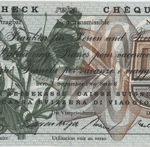 Suisse Chèque Reka 5 Francs 1966