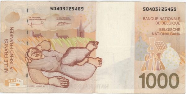Belgique 1000 Francs ND 1997 – Image 2