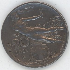Italie 20 Centesimi 1911 R Victor-Emmanuel III (ss)