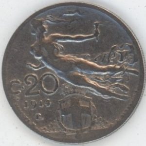 Italie 20 Centesimi 1914 R Victor-Emmanuel III (ss)