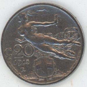 Italie 20 Centesimi 1913 R Victor-Emmanuel III (ss)