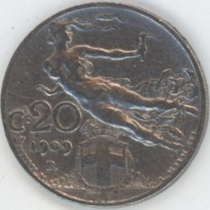 Italie 20 Centesimi 1909 R Victor-Emmanuel III (ss)