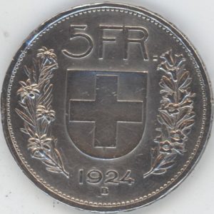 5 Francs 1924 (ss)