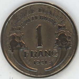 France 1 Franc 1931 Morlon (ss)