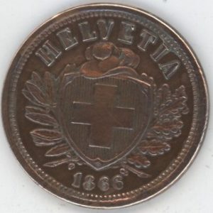 2 Centimes 1866 (ss)