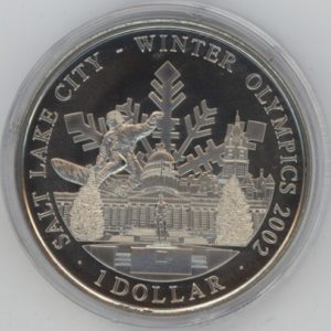 Cook Islands 1 Dollar 2001 Winter Olympics (unz)