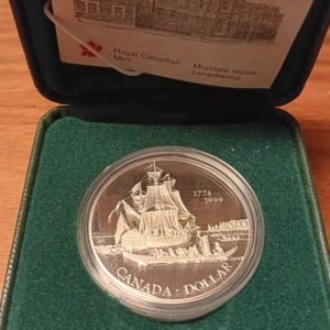 Canada 1 Dollar 1999 Expédition Juan Perez (F.d.c.) en argent