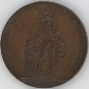 Médaille Neuchâtel 1855 Inauguration de la statue de David de Pury (ss+)