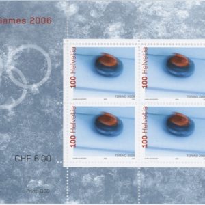 Timbres spécial 2006 Jeux Olympiques Turin petit feuillet de 6 timbres Neuf