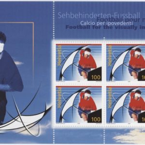 Timbres spécial 2005 Football pour malvoyants petit feuillet de 6 timbres Neuf