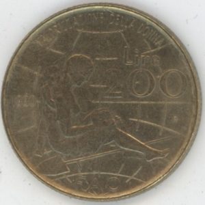 Italie 200 lires 1980 Maria Montessori et la FAO (ss-vz)