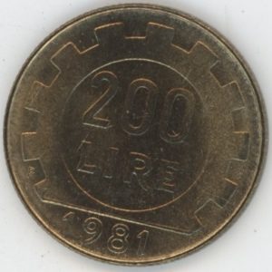 Italie 200 lires 1981 R (vz-unz)