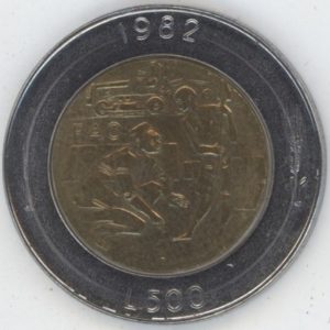 San Marino 500 Lire 1982 conquête sociale FAO (vz)