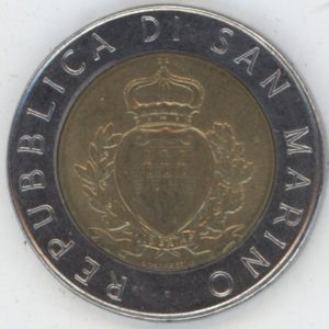 San Marino 500 Lire 1987  15e ann. de la reprise de l'émission de monnaies de San Marin (vz)