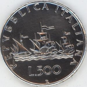 Italie 500 Lire 1970 R Caravelle (vz-unz) en argent