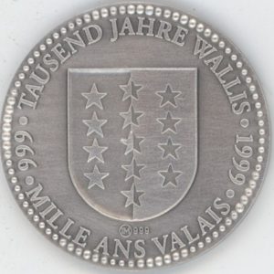 Médaille Valais 1000 Ans Valais (unz) en argent